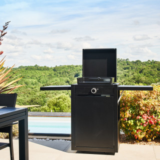 Capot Pour Plancha Modern Acier Noir