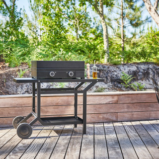 Capot Pour Plancha Modern Acier Noir