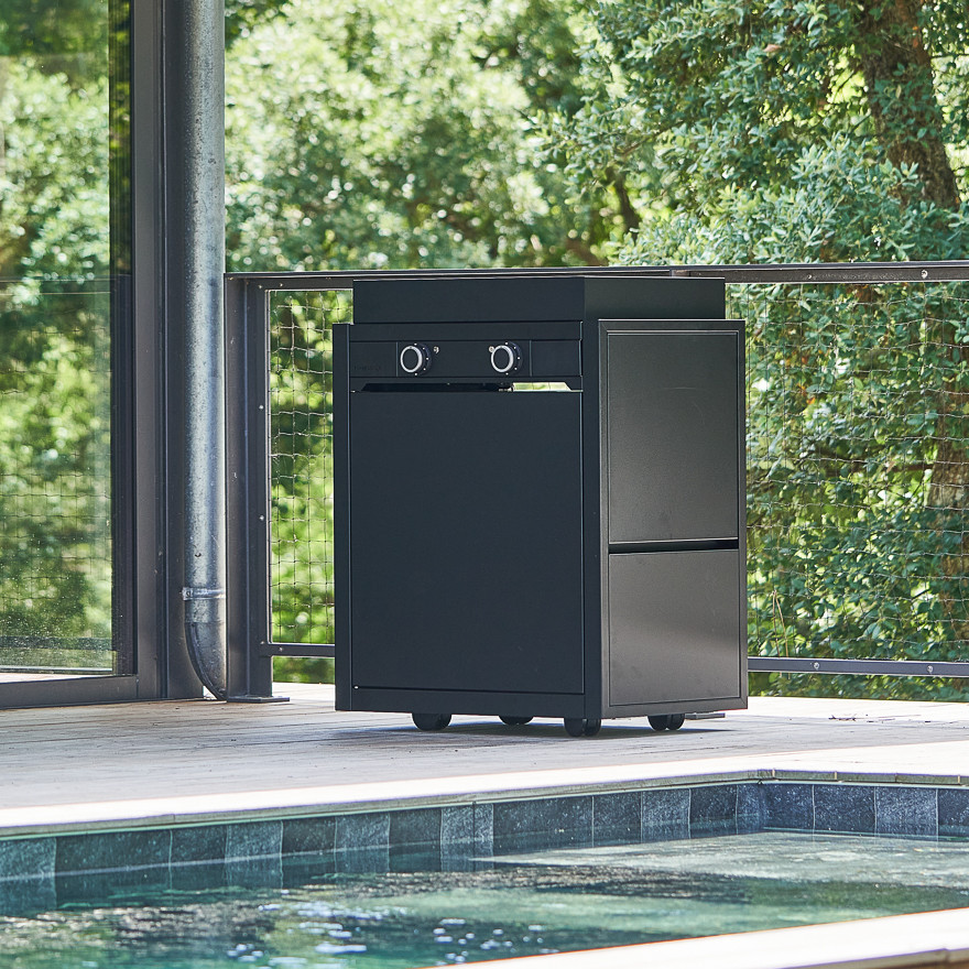 Pack Plancha Modern 60 Électrique, Chariot et Capot Noir | Forge Adour