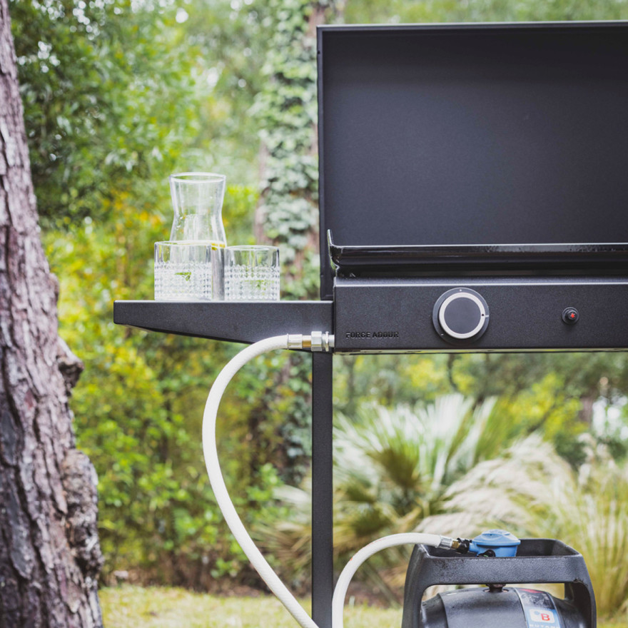 Pack Plancha Base Gaz 60, Chariot, Capot & Accessoires | Forge Adour