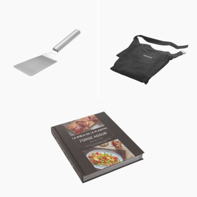 Kit Fête des Mères : Spatule + Livre Bible de la Plancha + Tablier