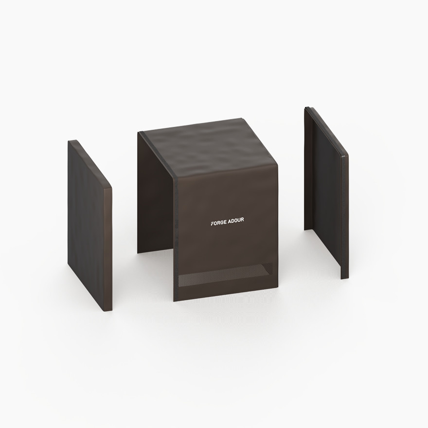 Housse modulaire cuisine extérieure comptoir bar noir | Forge Adour