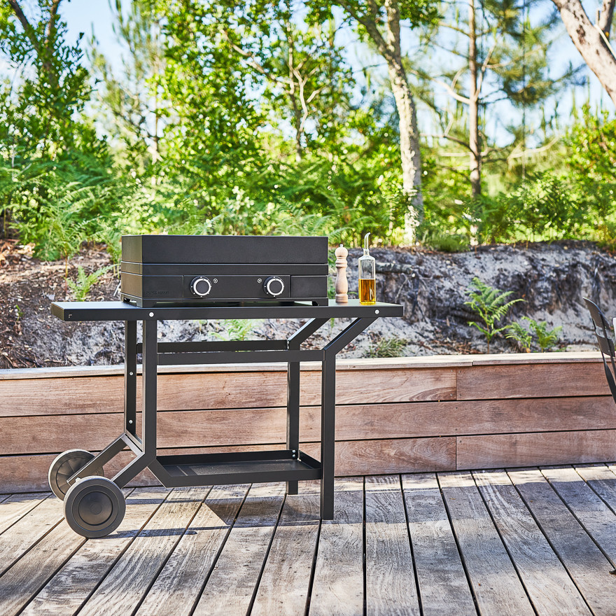 Pack Plancha Electrique Modern 60 cm avec capot + housse | Forge Adour
