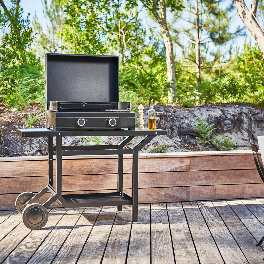 Pack Plancha Electrique Modern 60 cm avec capot + housse | Forge Adour