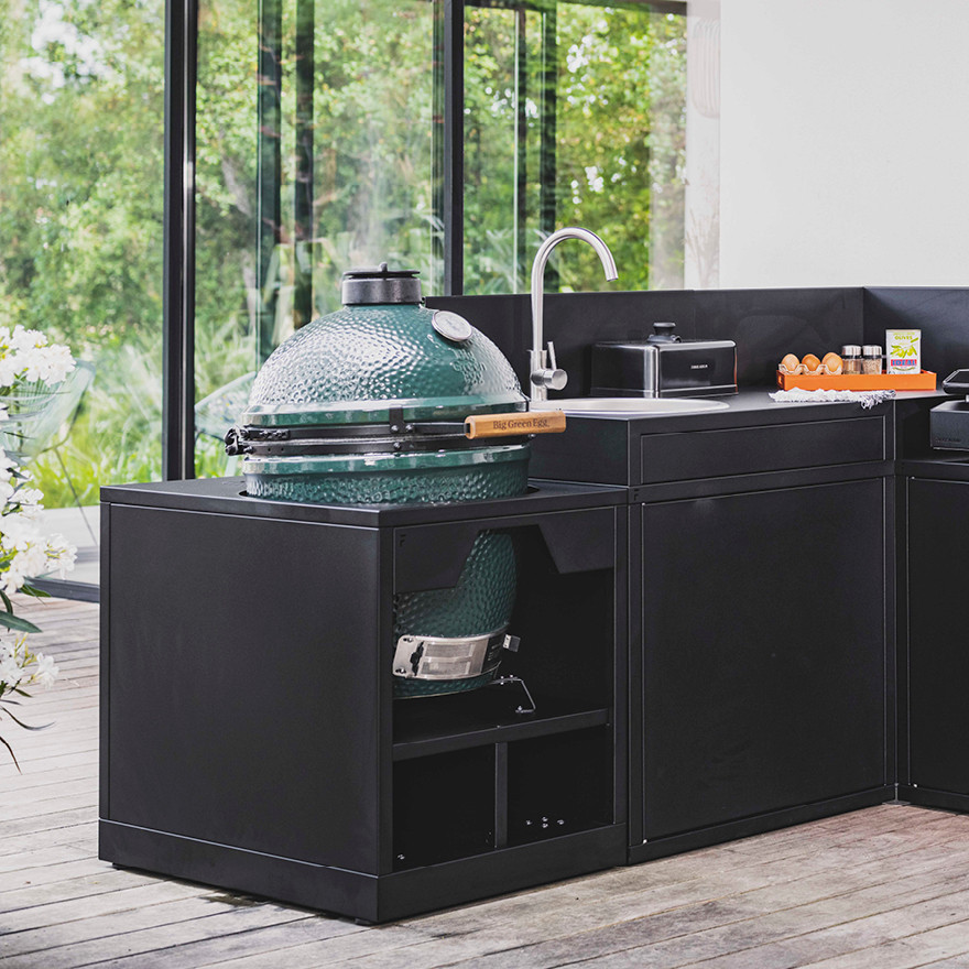 Meuble de cuisine extérieure pour Barbecue Kamado