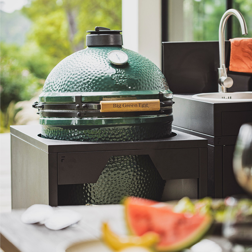 Meuble de cuisine extérieure pour Barbecue Kamado