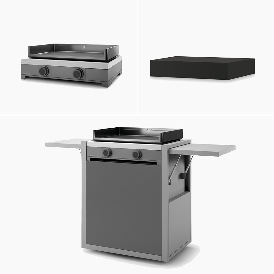 Plancha Gaz + Chariot + Capot MODERN 60 | Forge Adour