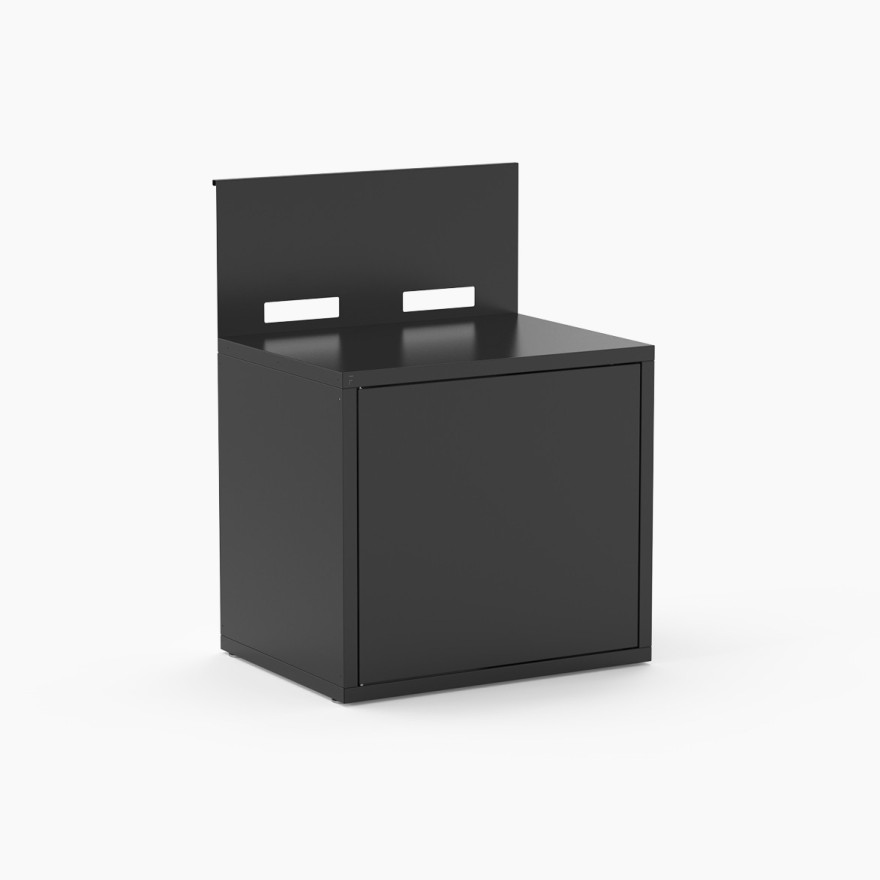 Cuisine Extérieure Noire 4 Modules avec Angle