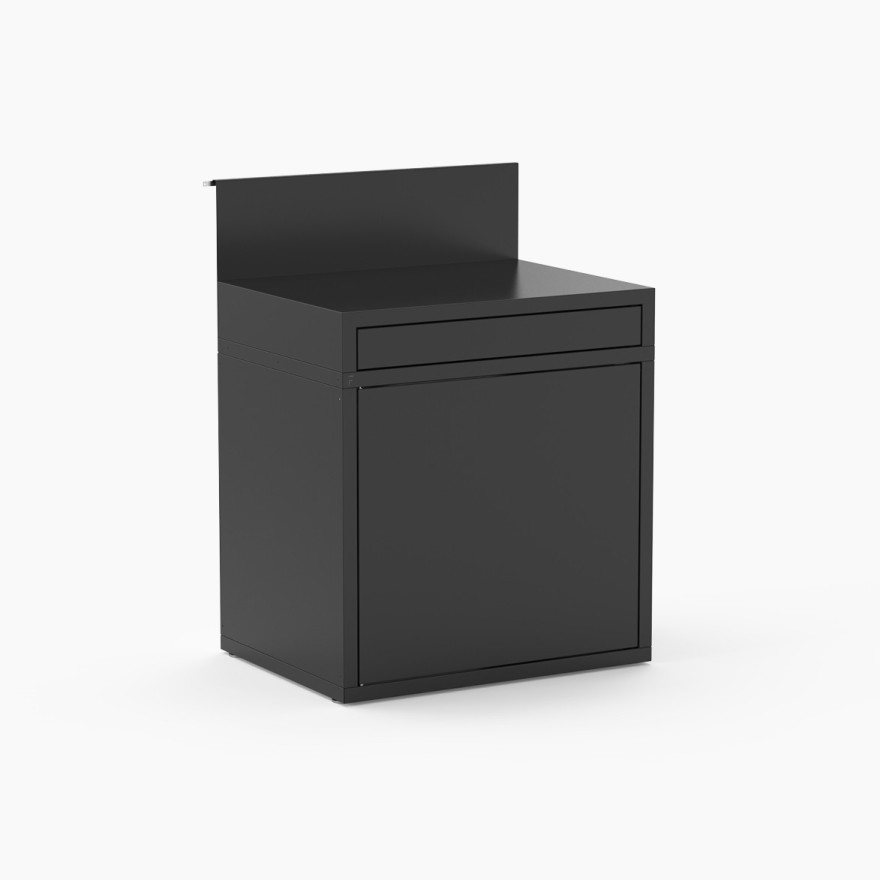 Cuisine Extérieure Noire 4 Modules avec Angle
