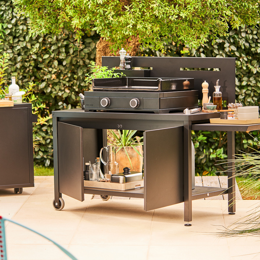 Stalen Roltafel Zwart en Grijs I Forge Adour