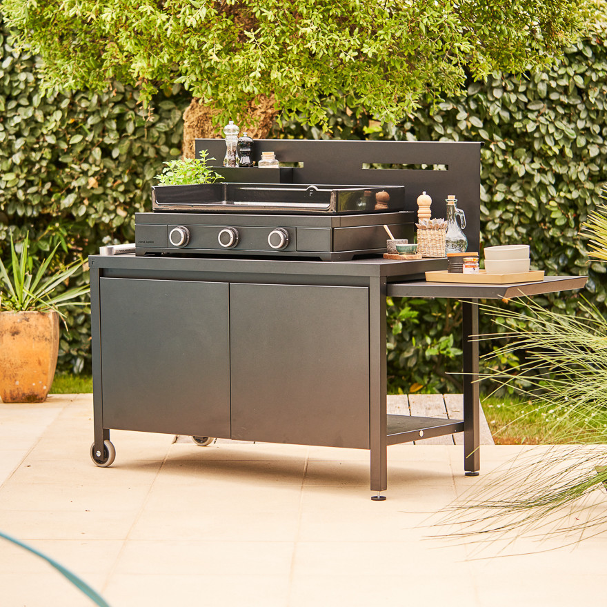 Stalen Roltafel Zwart en Grijs I Forge Adour