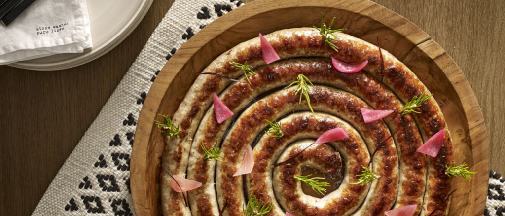 Toulouse-Wurst, Rosmarin und Paprika d'Espelette
