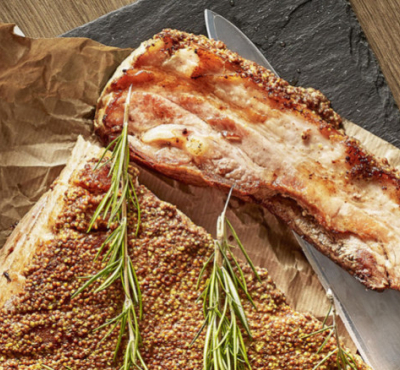 Schweinebrust Prince Noir de Biscay von Gilles Pecastaingt